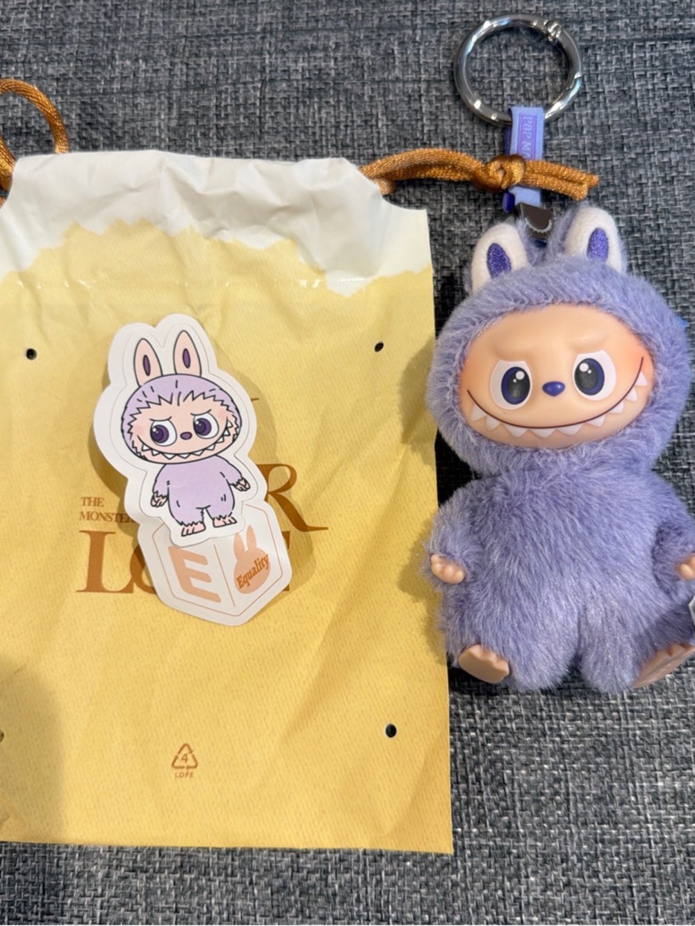 Labubu Pin for Love “ Question Mark” plush pendant